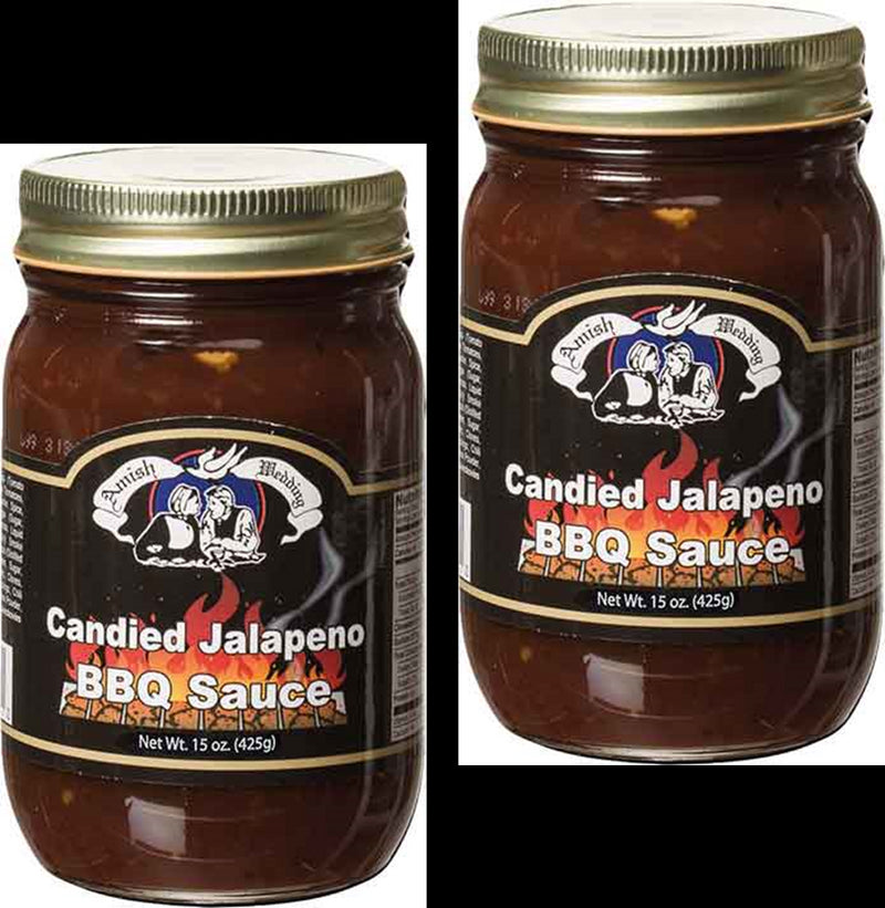 Amish Wedding Old Fashioned Candied Jalapeno BBQ Sauce, 2-Pack 15 oz. Jars
