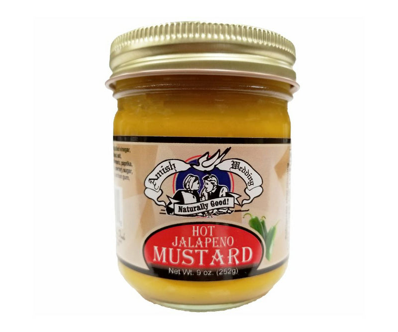 Amish Wedding Hot Jalapeno Mustard, 2-Pack 9 Ounce Jars