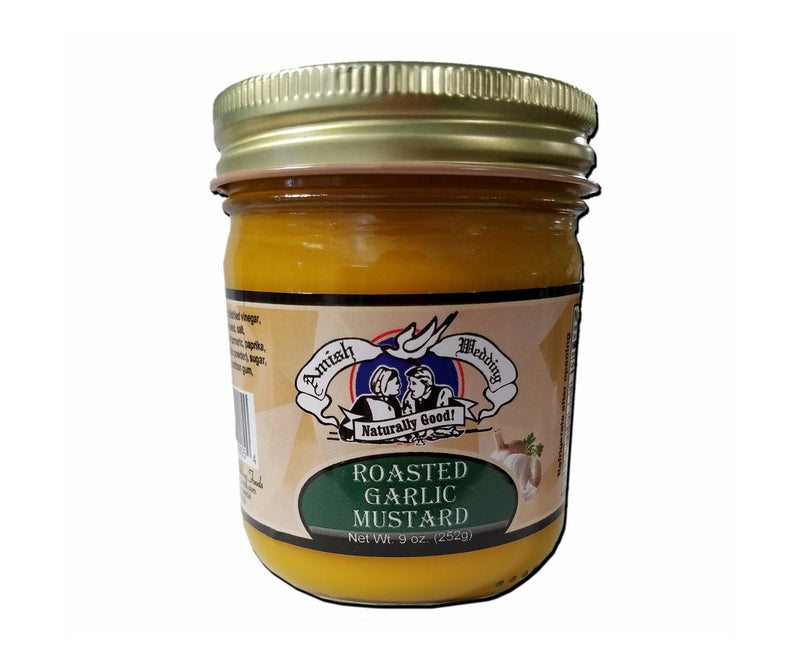 Amish Wedding Roasted Garlic Mustard, 2-Pack 9 Ounce Jars