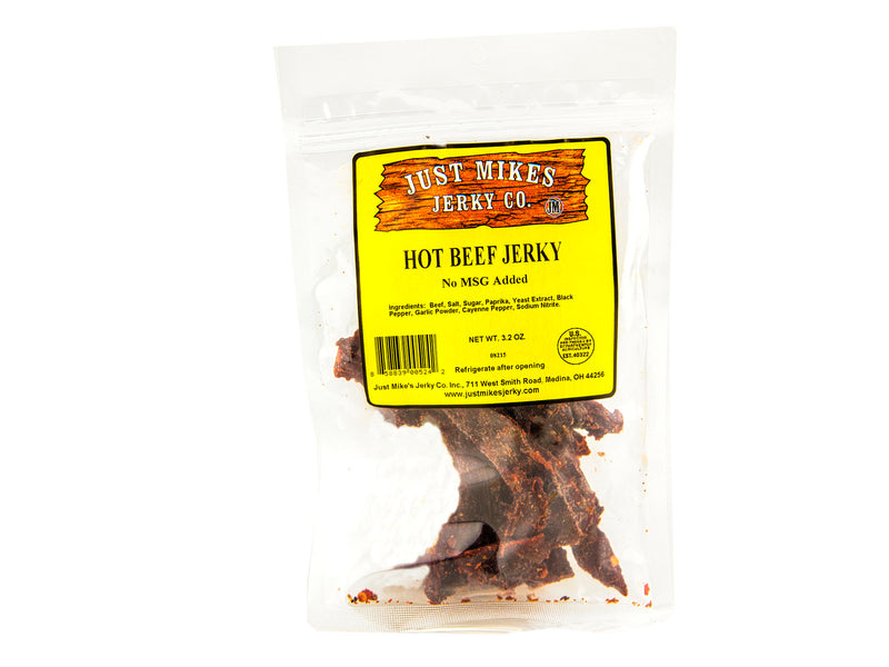 Just Mike's Hot Beef Jerky, 4-Pack 3.2 oz. Package