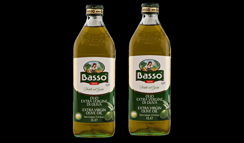 Basso Extra Virgin Olive Oil, 2-Pack 1 Liter (33.8 fl. oz.) Bottles