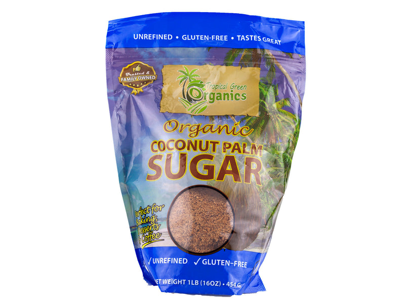 Tropical Green Organics Unrefined, Gluten Free Organic Coconut Palm Sugar