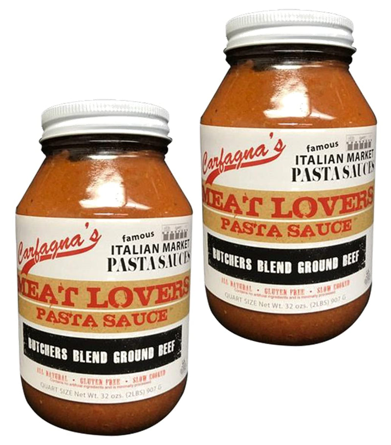 Carfagna's Meat Lovers Pasta Sauce with Ground Beef,  2-Pack 32 oz. Jars