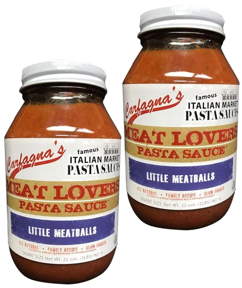 Carfagna's Meat Lovers Pasta Sauce with Little Meatballs, 2-Pack 32 oz. Jars
