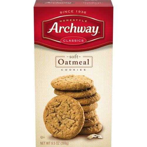 Archway Classics Soft Oatmeal Cookies, 3-Pack 9 oz. Trays