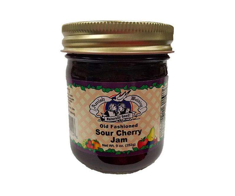 Amish Wedding Foods Old Fashioned Sour Cherry Jelly, 3-Pack 9 oz. (252g) Jars