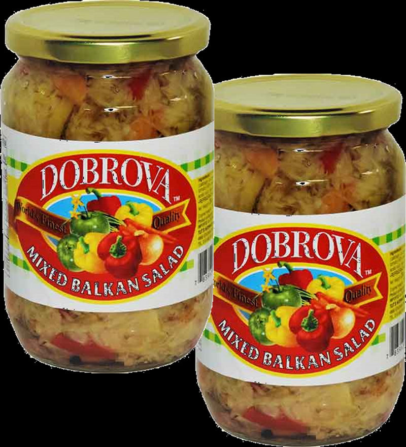 Dobrova Brand Mixed Balkan Salad, 2-Pack 22.6 oz.(640g) Jars