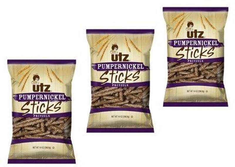 Utz Quality Foods Pumpernickel Sticks Pretzels, 14 oz. (396.6g) Bags (3 Bags)