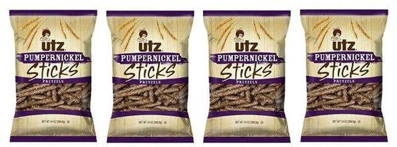 Utz Quality Foods Pumpernickel Sticks Pretzels, 4-Pack 14 oz. (396.6g) Bags