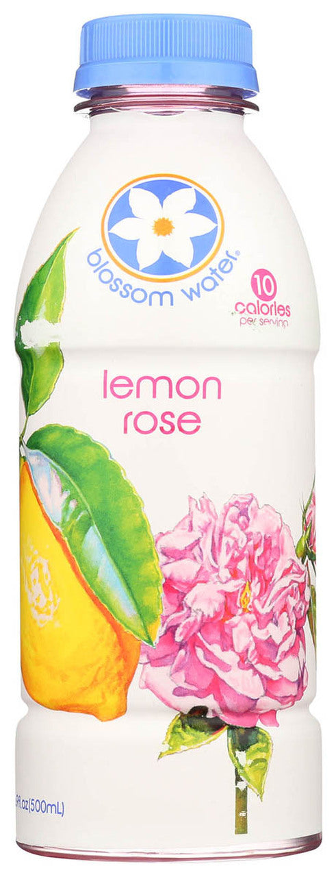 Blossom Botanical Water Lemon Rose, Fruit & Flower Botanicals, Case Pack Twelve 16.9 fl. oz. Bottles