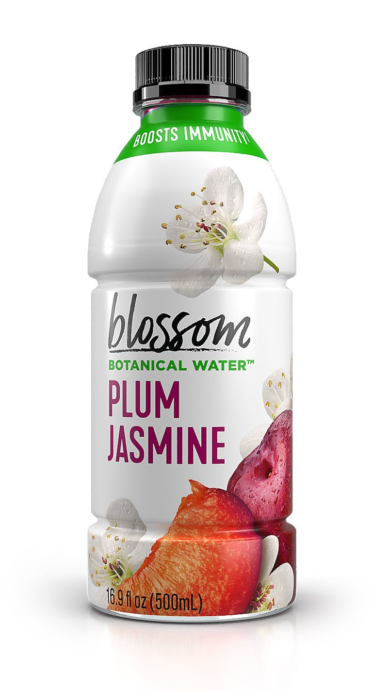 Blossom Botanical Water Plum Jasmine, Fruit & Flower Botanicals, Case Pack Twelve 16.9 fl. oz. Bottles