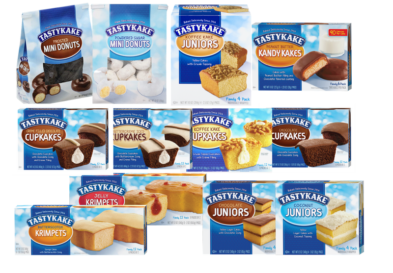 Tastykake Krimpets, Cupcakes, Peanut Butter Kandykakes, Juniors and Mini Donuts Variety 12-Pack