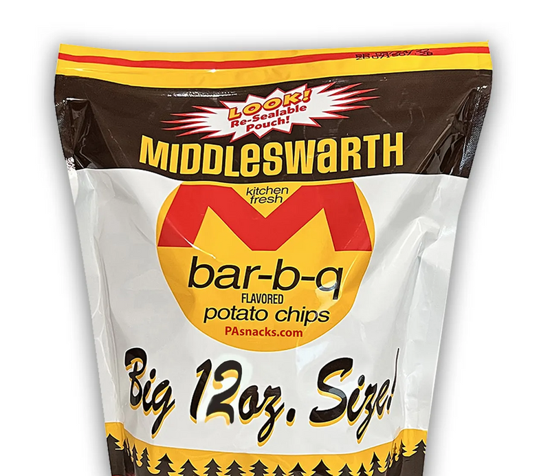 Middleswarth Bar-B-Q Flavored Kitchen Fresh Potato Chips, 2-Pack 12 oz. Big Bags