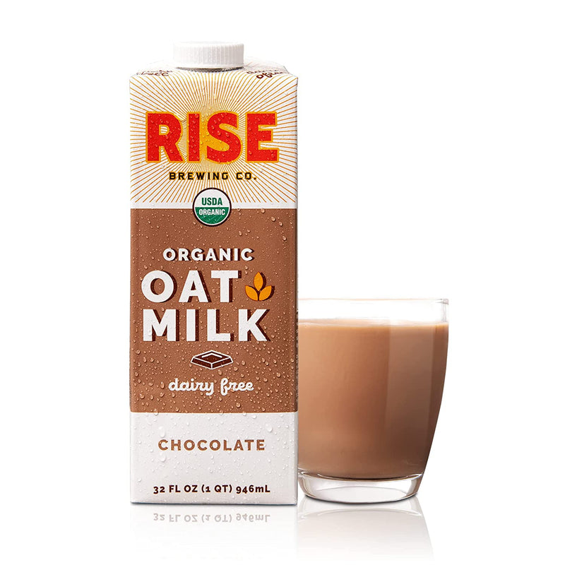 RISE Brewing Co. Chocolate Oat Milk, USDA Organic & Non-GMO, 6-Pack 32 fl oz Cartons
