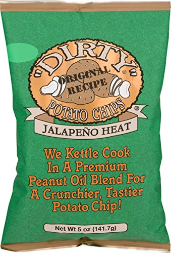 Dirty Brand Potato Chips 5-oz Bags (Pack of 6) (Jalapeno Heat)