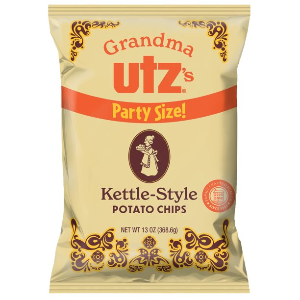 Grandma Utz's Kettle Style Potato Chips, 4-Pack 13 oz. Party Size Bags
