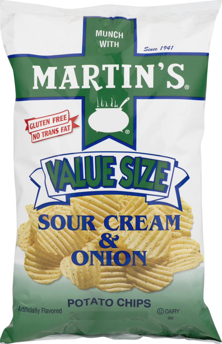 Martin's Sour Cream & Onion Potato Chips, 14 Ounce Value Size Bags