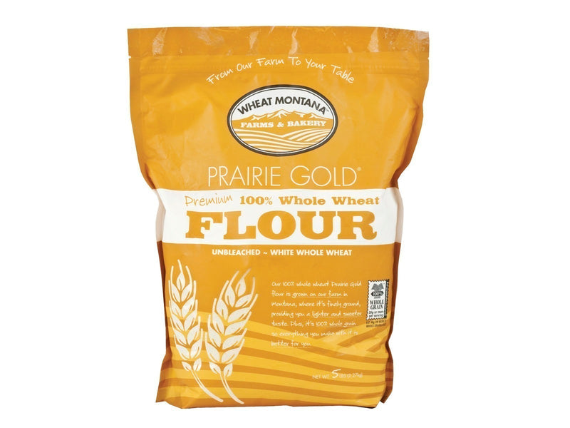 Wheat Montana Prairie Gold 100% White Whole Wheat Premium Flour, 5 lb. Bag