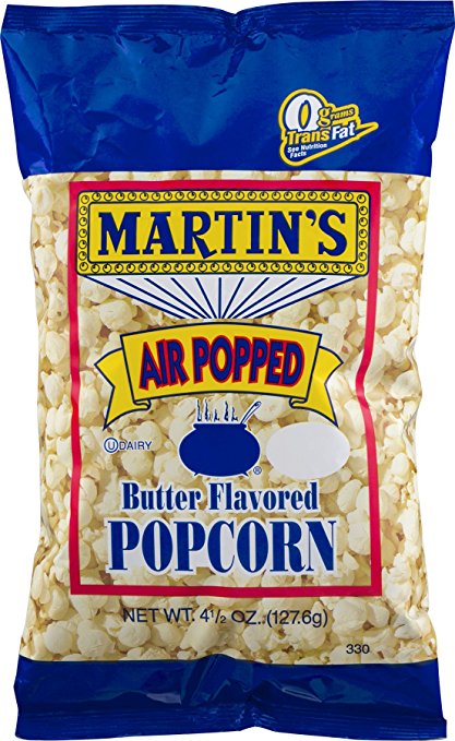 Martin's Air Popped Butter Flavored Popcorn - 4.5 Oz. (6 Bags)