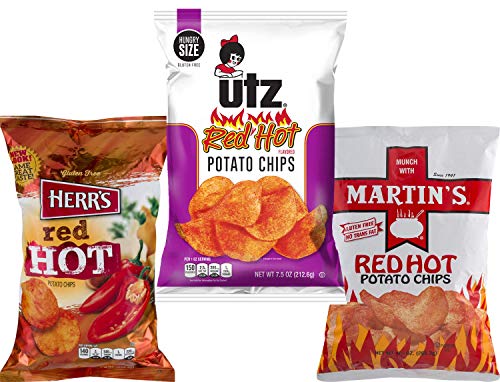 Utz, Herr's & Martin's Red Hot Potato Chips Variety 3-Pack