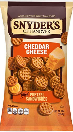 Snyder's of Hanover Cheddar Cheese Filled Pretzel Sandwiches, 4-Pack 8 oz. Bags