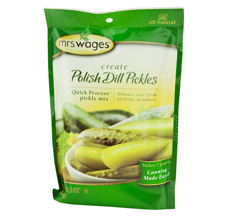 Mrs. Wages Quick Process Pickle Seasoning Mix, Makes 7 Quarts, 4 Packets