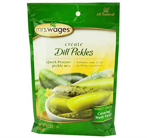 Mrs. Wages Quick Process Pickle Seasoning Mix, Makes 7 Quarts, 8 Packets