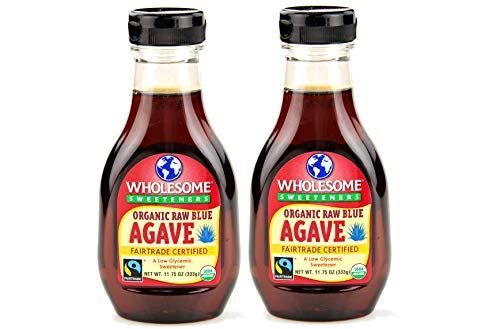 Wholesome Sweeteners Organic Raw Blue Agave 2 Pack-USDA Organic, Non-GMO, Fair Trade
