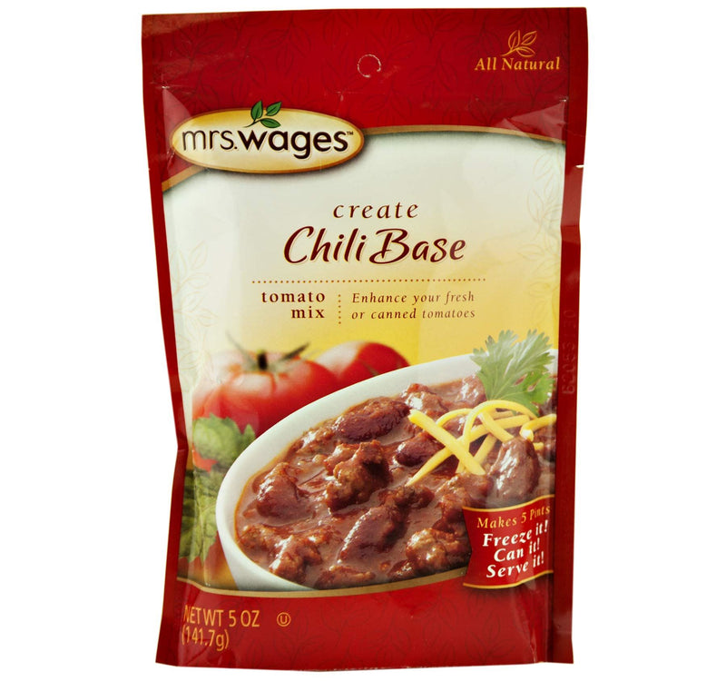 Mrs. Wages Create Your Own Chili Base Mix, 4-Pack 5 oz. Packets