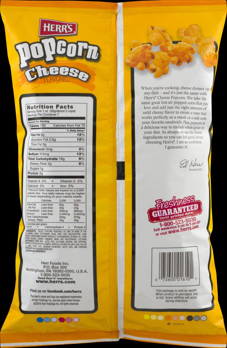 Herr's Cheese Flavored Popcorn - 6 Oz. (3 Bags)