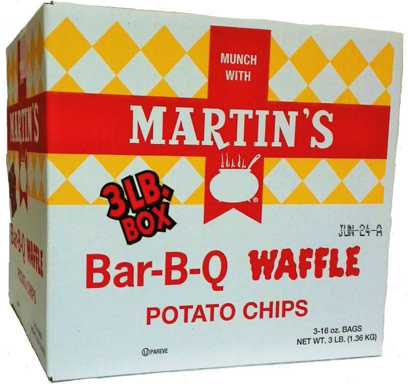 Martin's Potato Chips 3 lb. Economy Size Box- Bar-B-Q Waffle