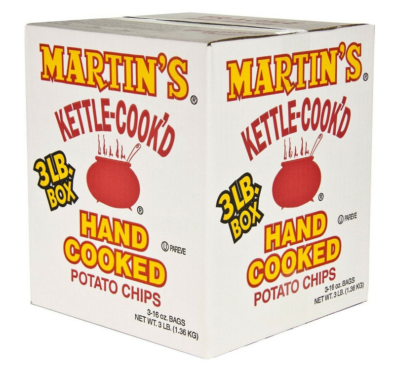 Martin's Potato Chips 3 lb. Economy Sized Box- Kettle Cook'd Original