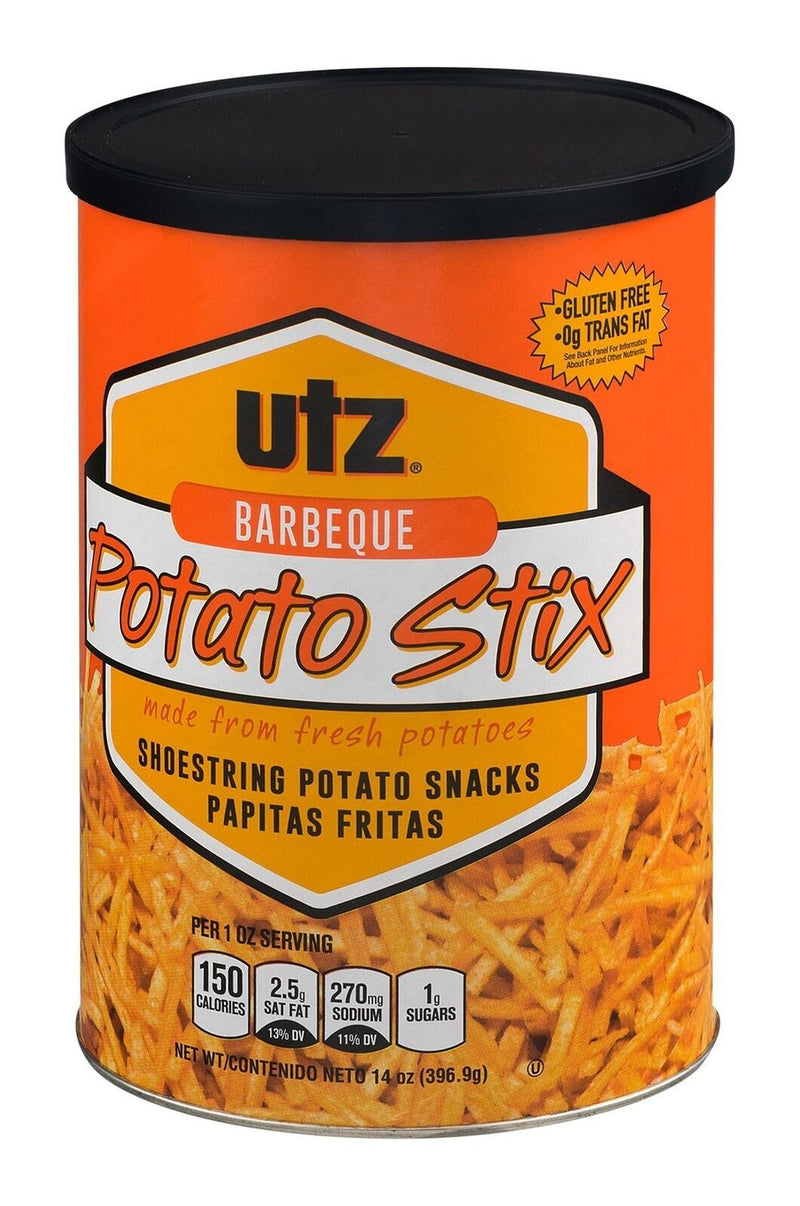 Utz Barbeque Shoestring Potato Stix, 2-Pack 14 oz. Containers