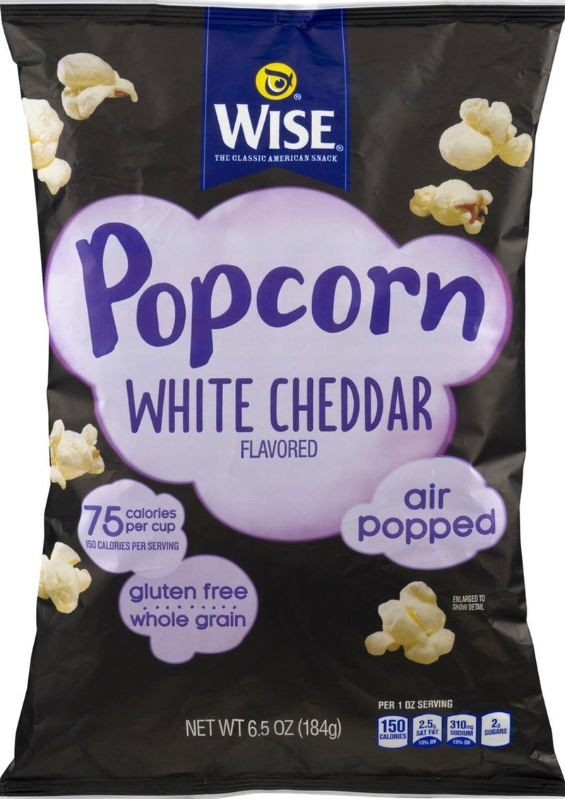 Wise Foods Air Popped White Cheddar Popcorn, 6-Pack 6.5 oz. Bags