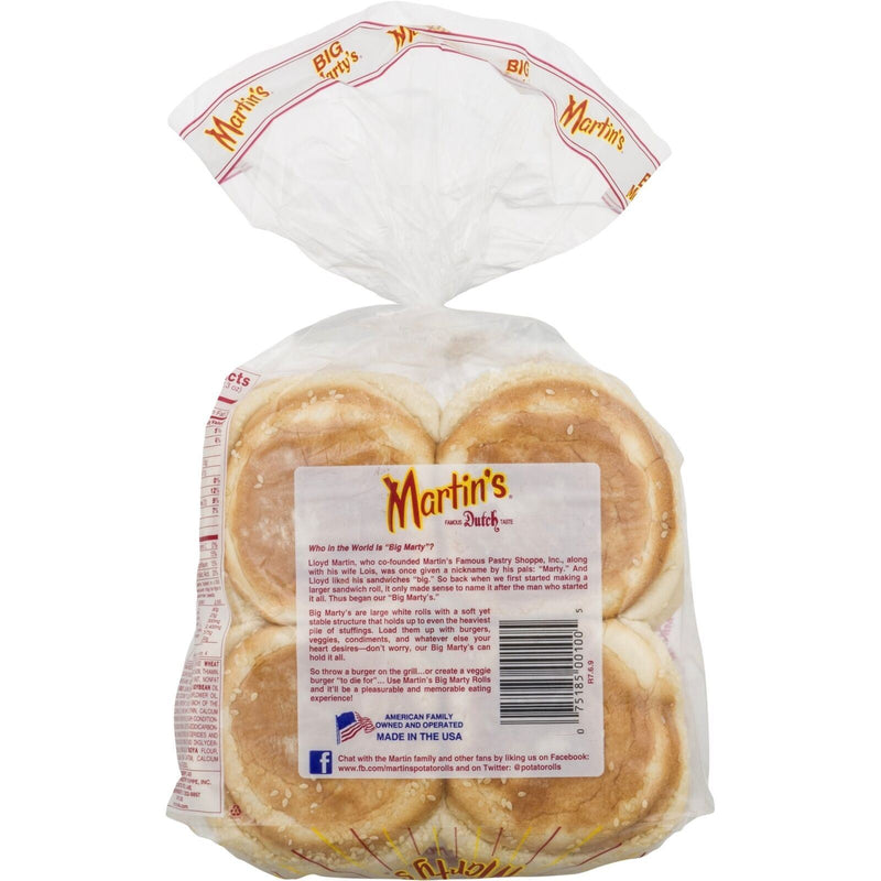Martin's Famous Pastry Big Marty's Large Rolls- 8pk 18oz (3 bags)