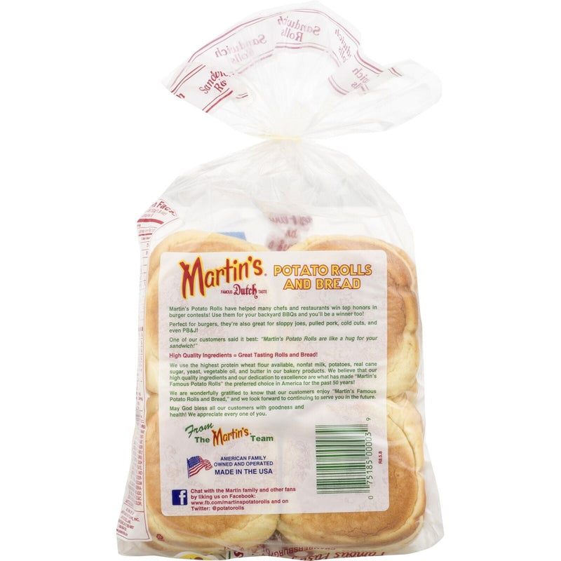 Martin's Famous Pastry Potato Sandwich Rolls, 3 Bags