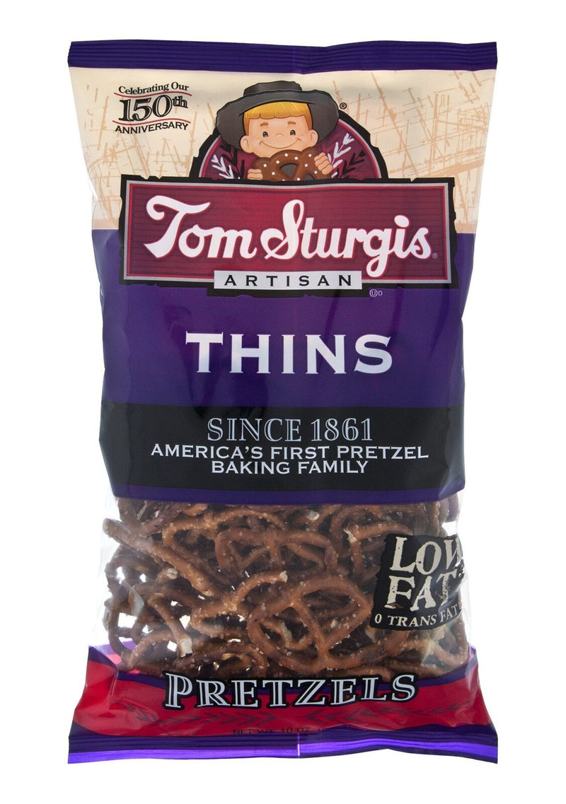 Tom Sturgis Artisan Thins Pretzels 10 oz. Bag (4 Bags)