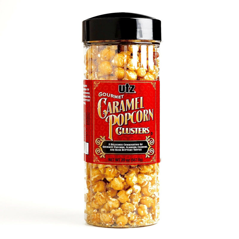 Utz Quality Foods Gourmet Caramel Popcorn Clusters, 2-Pack 20 oz. Canisters