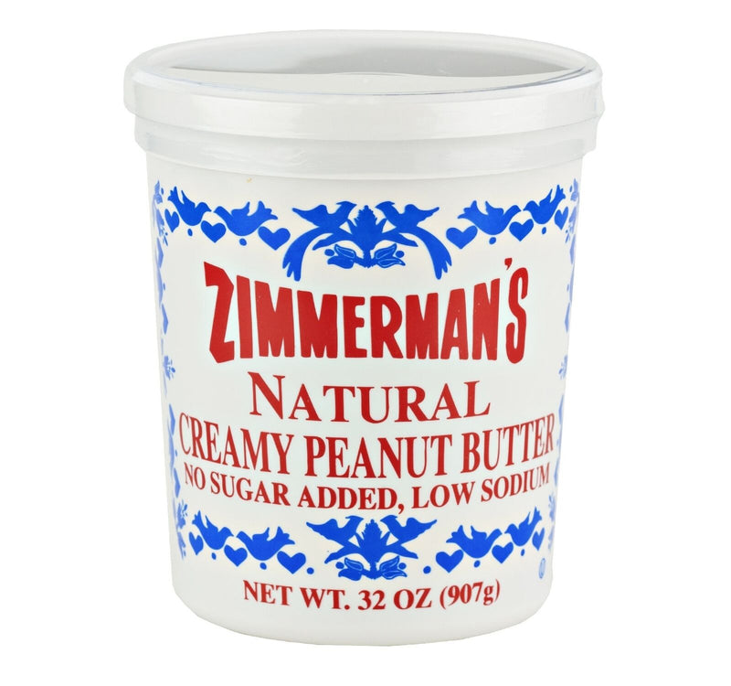 Zimmerman's Natural Creamy Peanut Butter 32 oz. Tub (Natural, 2 Tubs)
