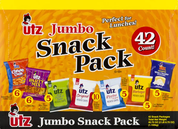 Utz Chips Snack Variety Pack, 42 count – Utz Quality Foods