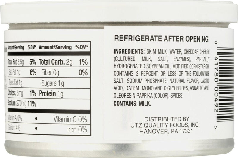 Utz Quality Foods Mild Cheddar Dip, 2-Pack 9 oz. Cans