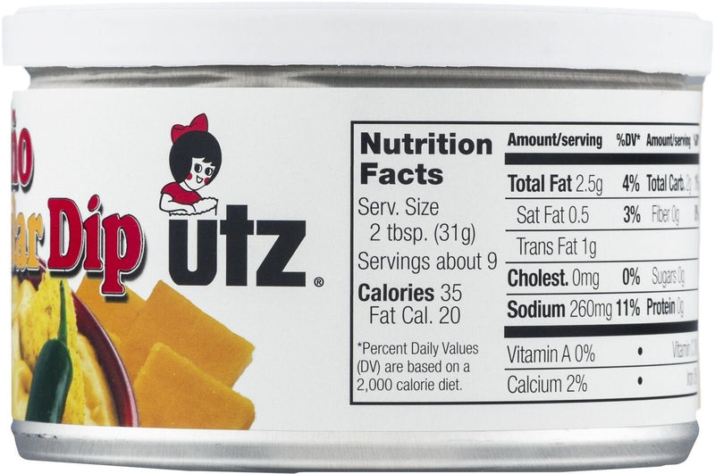 Utz Quality Foods Jalapeno & Cheddar Dip, 3-Pack 9 oz. Cans