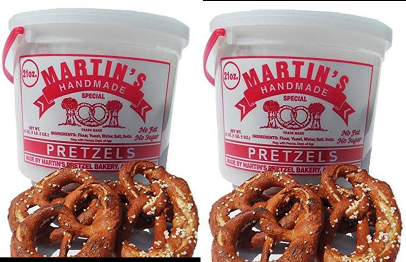 Martin’s Handmade, Hand Twisted Pretzels with Salt, 21 oz. Tub