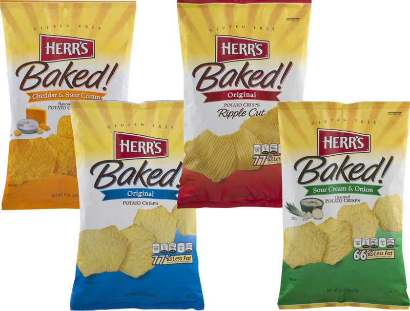 Herr's Baked Potato Crisps- Variety 4-Pack