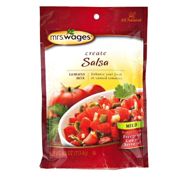 Mrs. Wages Variety Pack of Mild, Medium & Hot Salsa Mix 4 oz. (6 Packets)