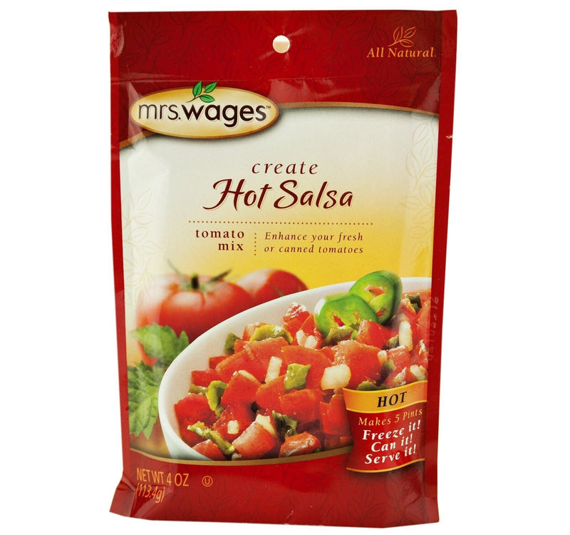 Mrs. Wages Variety Pack of Mild, Medium & Hot Salsa Mix 4 oz. (6 Packets)