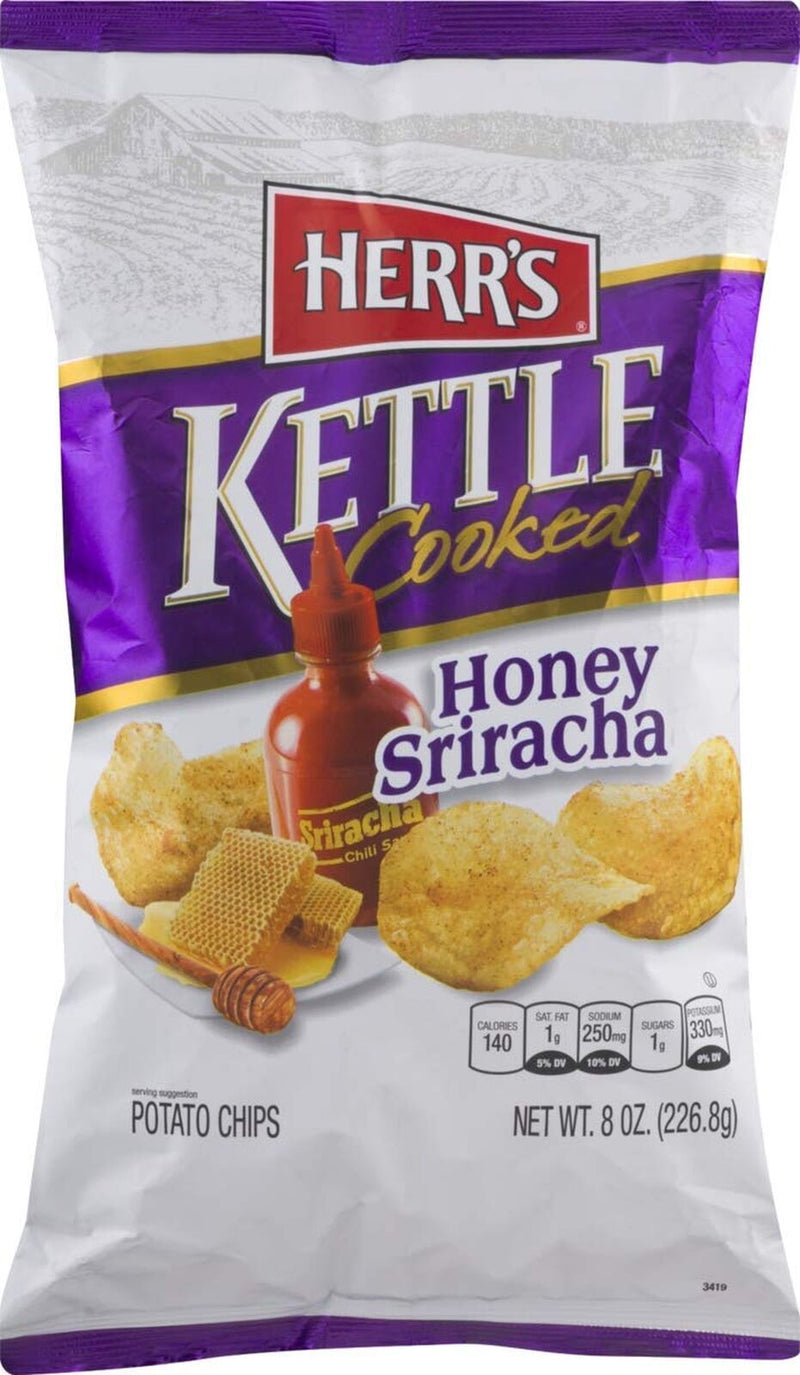 Herr's Kettle Cooked Potato Chips- Honey Sriracha (4 Bags)