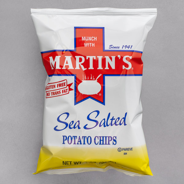 Martin's Original Sea Salt Potato Chips-Case Pack of 30/1 oz. Bags