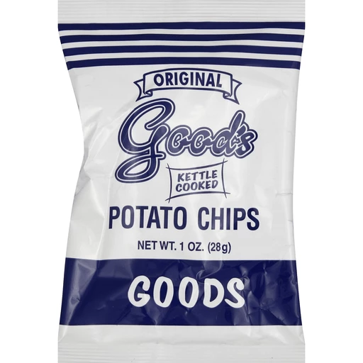 Good's Blue Bag Original Kettle Cooked Potato Chips 1 oz. - 24 Count/Case