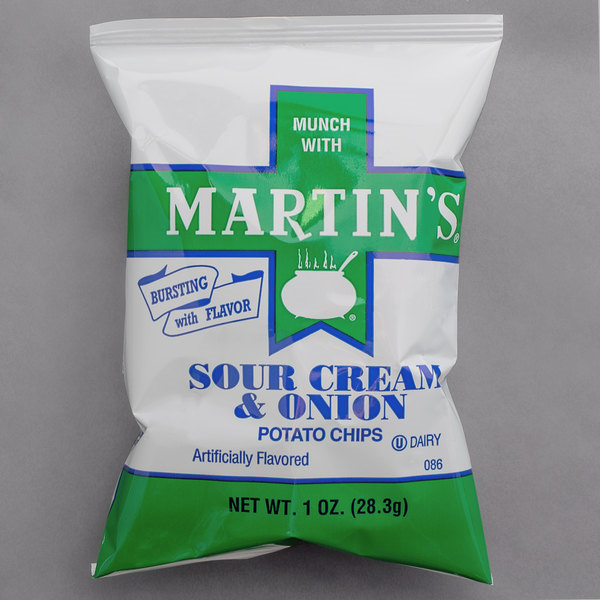 Martin's Sour Cream & Onion Potato Chips-Case Pack of 30/1 oz. Bags